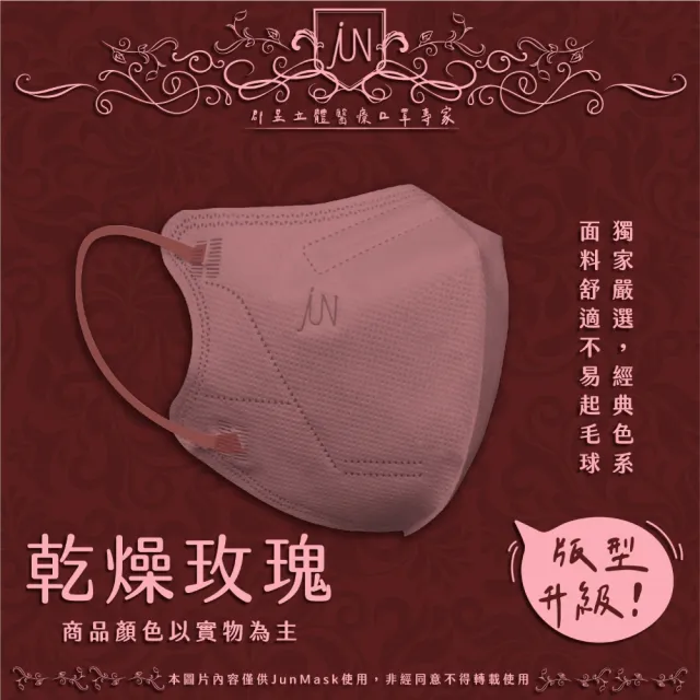 【JUN 郡昱】成人3D立體醫療口罩M-10入/包-繽紛色系；3包組(質感素色 台灣製造 3D口罩 成人口罩)