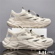 【J&H collection】鏤空戶外溯溪水陸兩用男鞋 休閒鞋 運動鞋(卡其色／黑色)
