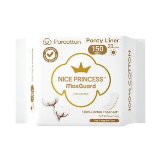 【Purcotton】全棉時代 100%純棉超淨吸護墊15cm 奈絲公主系列 箱購36包(一包20入)