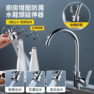 【ANTIAN】廚房增壓防濺水龍頭延伸器 水龍頭轉接水嘴 水龍頭過濾起泡器