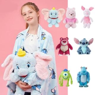 【Zoobies】迪士尼玩偶毯-多款可選(玩偶毯 毯子 毛毯 史迪奇 維尼 熊抱哥 小飛象)