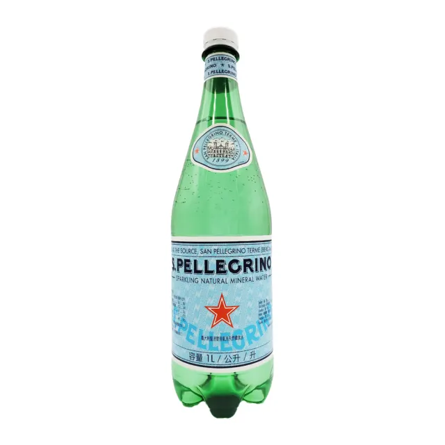 【S.Pellegrino 聖沛黎洛】天然氣泡礦泉水寶特瓶裝1000mlx12瓶/箱