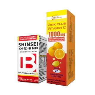 【秉新藥業】新生複方B加強糖衣錠＋速補美C含鋅發泡錠全方位營養組(營養補充)