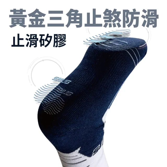 【sNug 給足呵護】CTRL3.5度工學籃球襪-白筒藏青(德國IF設計獎/職業球星推薦/黃金3點止滑/毛巾厚底/台灣製)
