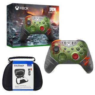 【Microsoft 微軟】XBOX 原廠無線控制器《毀滅戰士：黑暗時代》手把 全新未拆封(贈副廠控制器外出攜帶包)