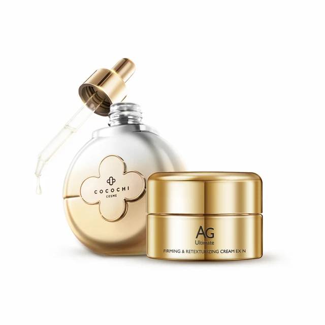 【cocochi】AG極緻奢養精華液40ml+AG抗糖全能修復精華霜30g(40ml+30g)