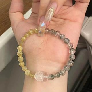 【LEESA】綠幽靈\白水晶\貔貅手鍊\黃水晶\天然水晶\女生手鍊\S925純銀\手鍊\串珠手鍊\水晶手鍊\金髮晶