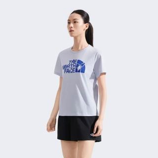【The North Face 官方旗艦】北面女款灰色吸濕排汗短袖T恤｜8D7P0TI(排汗衫)