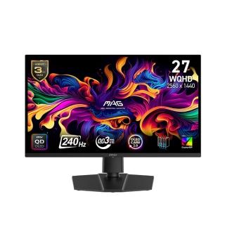 【MSI 微星】MAG 271QP QD-OLED X24 27型 QD-OLED 240Hz 電競螢幕(WQHD/0.03ms/Adaptive-Sync)