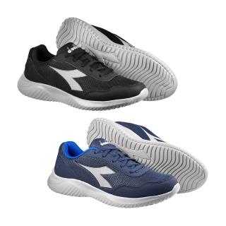 【DIADORA】輕量運動慢跑鞋 男鞋 運動鞋 休閒鞋 黑/藍(義大利進口 EASY RUN 尼龍網布 透氣 緩震 止滑)