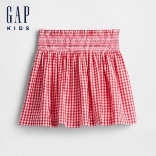 【GAP】女童裝 純棉鬆緊短裙-紅色(781774)