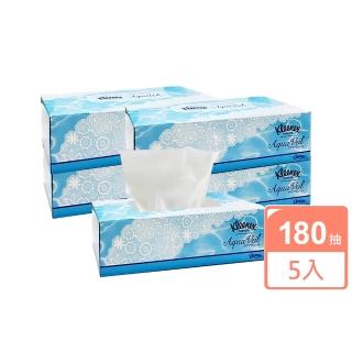 【日本Kleenex】盒裝面紙180抽x5盒/串(含保濕成分)