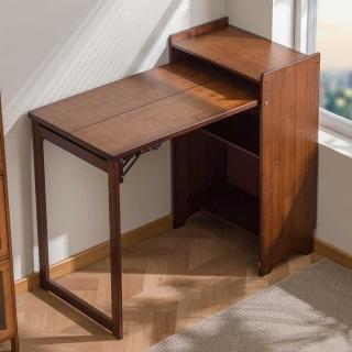 【匠俱】竹製折疊書桌 99×49×85CM(電腦桌 工作桌 書桌 工作檯 餐桌 置物架 收納 書架)