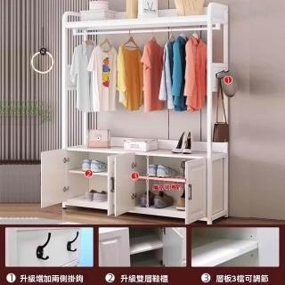 【巨匠】鞋架 衣帽架 落地掛式衣架 臥室鞋架衣帽架 家用掛衣架組合 立式衣架子(落地鞋架衣帽架)