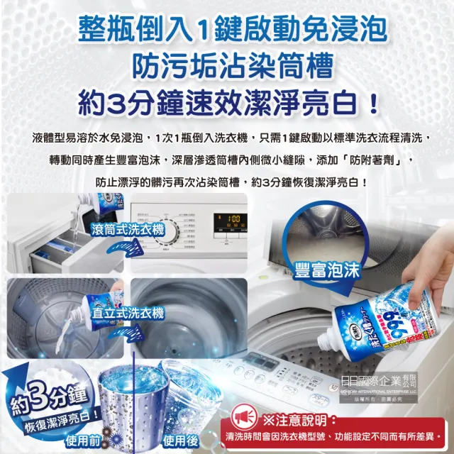 【雞仔牌】日本ST雞仔牌-濾水網洗淨力速效約3分鐘去污除霉消臭洗衣機槽清潔劑550g/瓶(直立滾筒槽免浸泡)