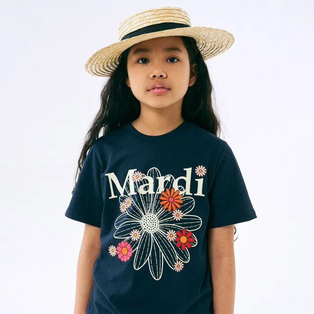 【MARDI MERCREDI】童裝 印花短TEE 海軍藍 經典小雛菊 繽紛奶油花 純棉 KIDS TSHIRT FLOWERMARDI