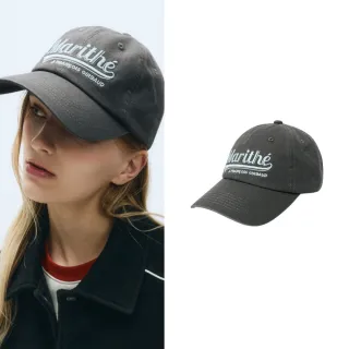 【MARITHE FRANCOIS GIRBAUD】官方旗艦 復古LOGO刺繡棒球帽 MFG 運動帽 中性(灰色)