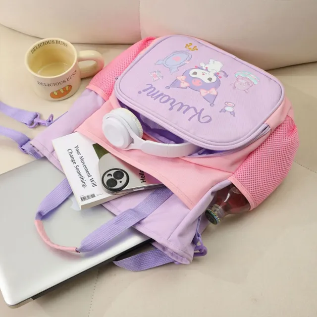 【SANRIO 三麗鷗】雙11 三麗鷗撞色多層單肩斜跨包補習袋手提袋 可裝A4(酷洛米/大耳狗/美樂蒂)