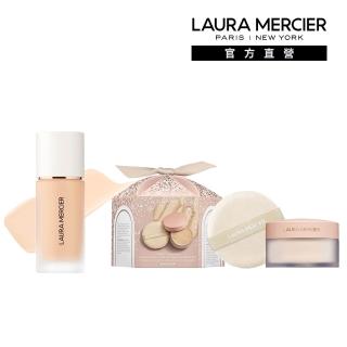 【LAURA MERCIER 蘿拉蜜思】完美粉底+柔霧蜜粉禮盒(煥顏輕透完美粉底30ml+煥顏柔霧透明蜜粉禮盒組)