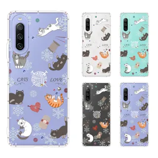【YOURS】SONY 全系列 彩鑽防摔手機殼-懶懶貓(Xperia1VII/10VI/5V/10IV/5IV/1VI/PRO-I/5II/1III/10II)