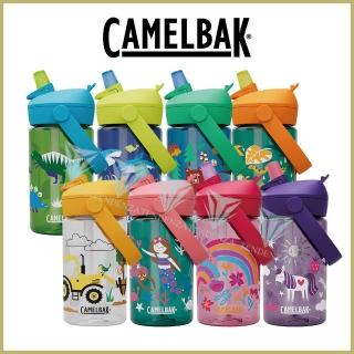 【CAMELBAK】400ml Flip Straw 兒童吸管運動水瓶RENEW(臺灣代理公司貨/收闔自動關上防塵蓋)