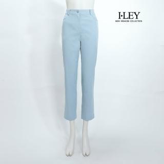 【ILEY 伊蕾】天空藍縲縈窄管九分褲(淺藍；M-2L；1252026364)