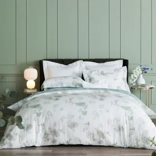 【WEDGWOOD】60支300織萊賽爾天絲 印花兩用被套枕套床包四件組(東方馥郁｜加大)