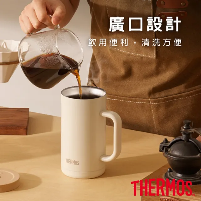 【THERMOS 膳魔師】可進洗碗機不鏽鋼真空吸管杯1000ml(TKHA-1000)