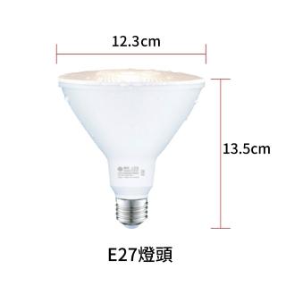 【DanceLight 舞光】14W LED PAR38 防水投射燈泡(IP66 3000K 黃光 E27 全電壓 戶外室內兩用)