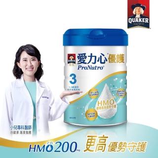 【QUAKER 桂格】愛力心優護幼兒成長奶粉800g*1罐(3號 1-3歲幼兒適用 無新增蔗糖)