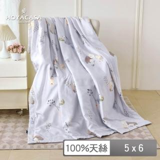 【HOYACASA 買1送1】100%萊賽爾天絲涼被 5x6尺/床包枕套組(多款任選) 涼被/冷氣毯