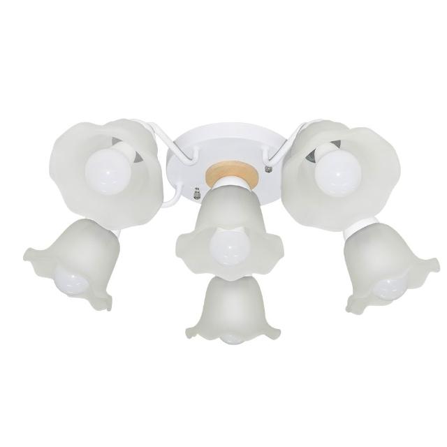 【華燈市】北歐原木5+1半吸頂燈(附四段分段器 客廳燈 臥室燈 套房燈 燈飾燈具)