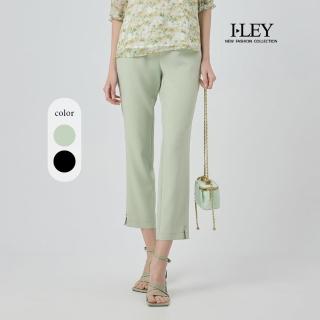 【ILEY 伊蕾】吸濕排汗九分窄管褲(兩色；M-2L；1252016356)