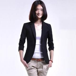 【米蘭精品】現貨+預購 西裝外套短版外套(簡約秋季韓版一粒扣女外套71n7)