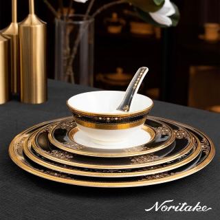 【NORITAKE】壯麗花海系列-雙人六件碗盤湯匙套組(獨家禮盒組/骨瓷/日本製)