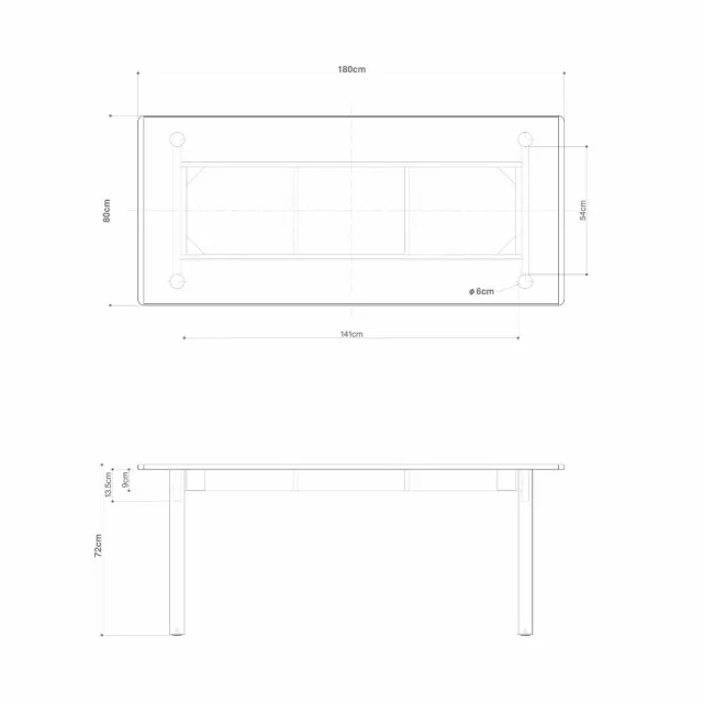 【MUJI 無印良品】木製桌/橡膠木/180*80(大型家具配送)