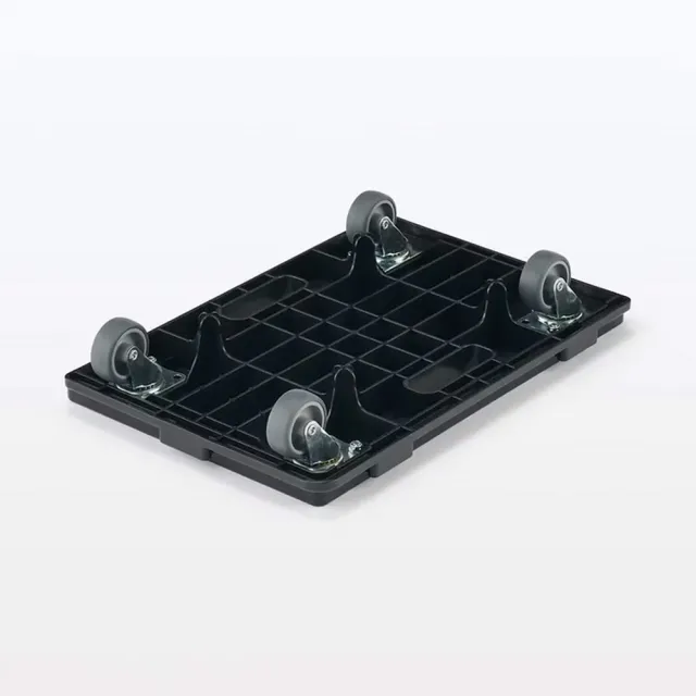 MUJI 無印良品】縱橫皆可連接聚丙烯平台車/黑約寬27.5x深41x高7.5 cm