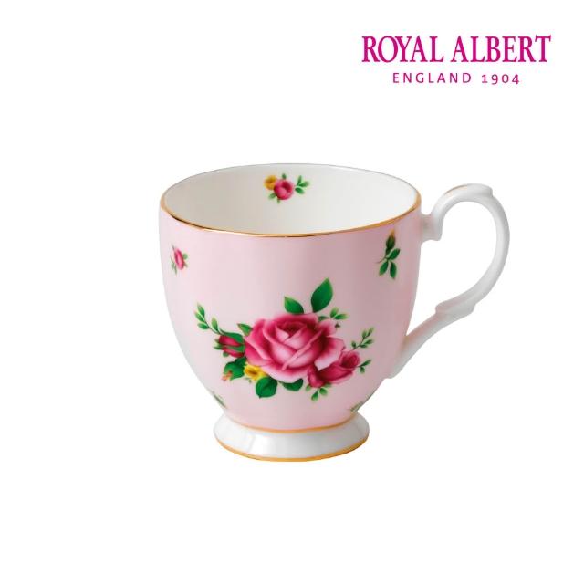 【ROYAL ALBERT】粉紅鄉村玫瑰高腳馬克杯 300ml(官方直營)