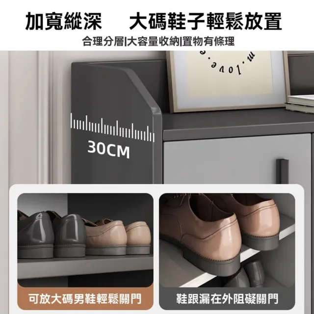 【耐家旗艦店】隱蔽式玄關鞋櫃 -120×30×90cm(多層收納方便/木製鞋櫃/鞋櫃收納/鞋架鞋櫃/玄關櫃/預售15天)