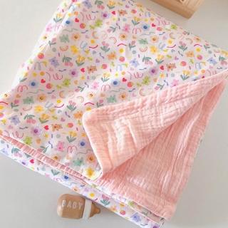 【Lianne baby】水果軟糖 手工嬰兒皺紗毯 四季薄被 幼兒園午休被(推車毯 嬰兒蓋毯薄被 彌月禮盒)