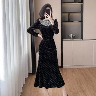 【Very Buy 非常勸敗】預購/女王範名媛時尚連衣裙宮廷風重工鑲鑽晚禮服