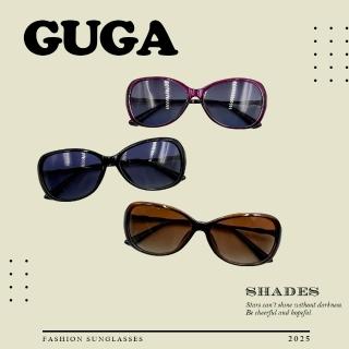 【GUGA】偏光淑女太陽眼鏡 流線水鑽款(鑲嵌晶鑽細節 視野清晰 UV400抗紫外線)