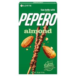 【Lotte 樂天】PEPERO杏仁巧克力口味餅乾棒(共20入)
