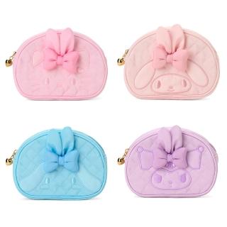 【SANRIO 三麗鷗】春日兔子系列 菱格紋衍縫化妝包