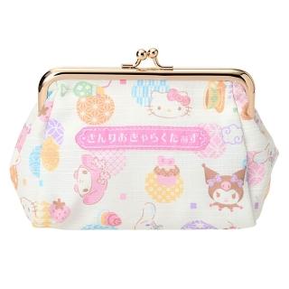 【SANRIO 三麗鷗】粉彩和風系列 口金化妝包 收納包 三麗鷗家族