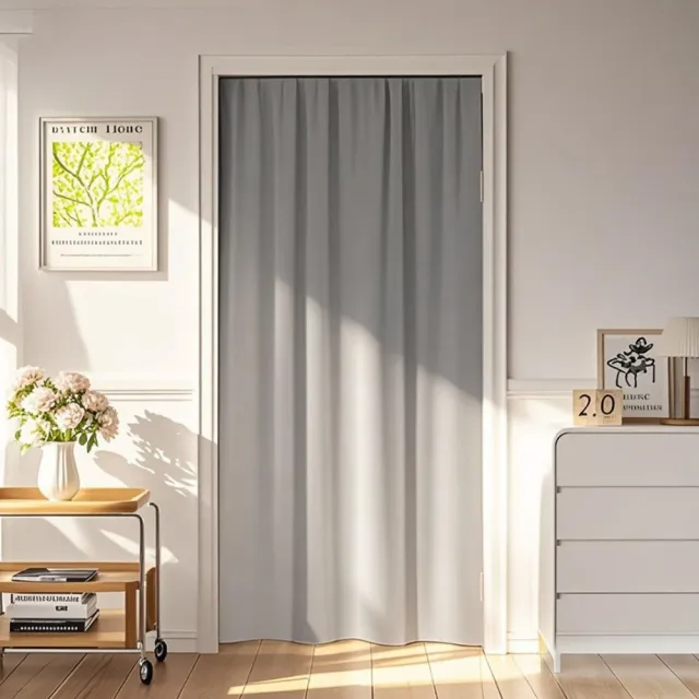 【巴芙洛】西雅圖遮光穿桿式風水長門簾110*200cm送桿子(門廉/風水簾/遮光窗簾/防空調門簾/隔簾)