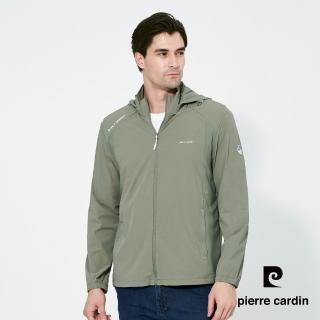 【pierre cardin 皮爾卡登】商務休閒 男款 可拆帽透氣防曬連帽外套-淺綠色(5257691-47)