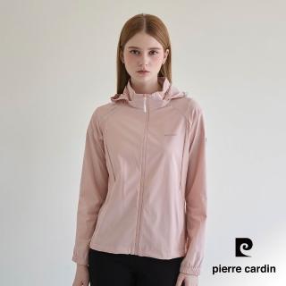 【pierre cardin 皮爾卡登】商務休閒 女款 可拆帽透氣防曬連帽外套-橘粉色(6257691-62)