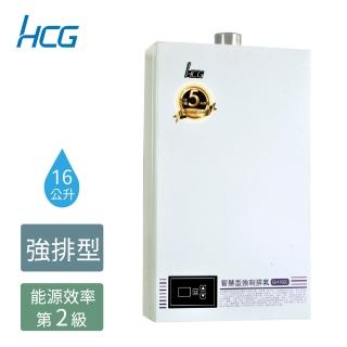 【HCG 和成】16公升數位恆溫強制排氣熱水器-2級能效-NG1/LPG(GH160i-不含安裝)
