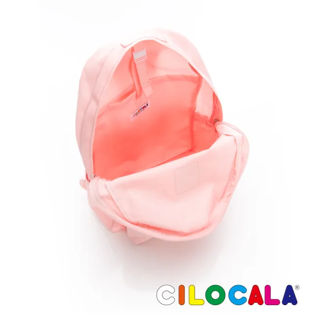 【CILOCALA】亮彩尼龍防潑水後背包-大(花語粉)